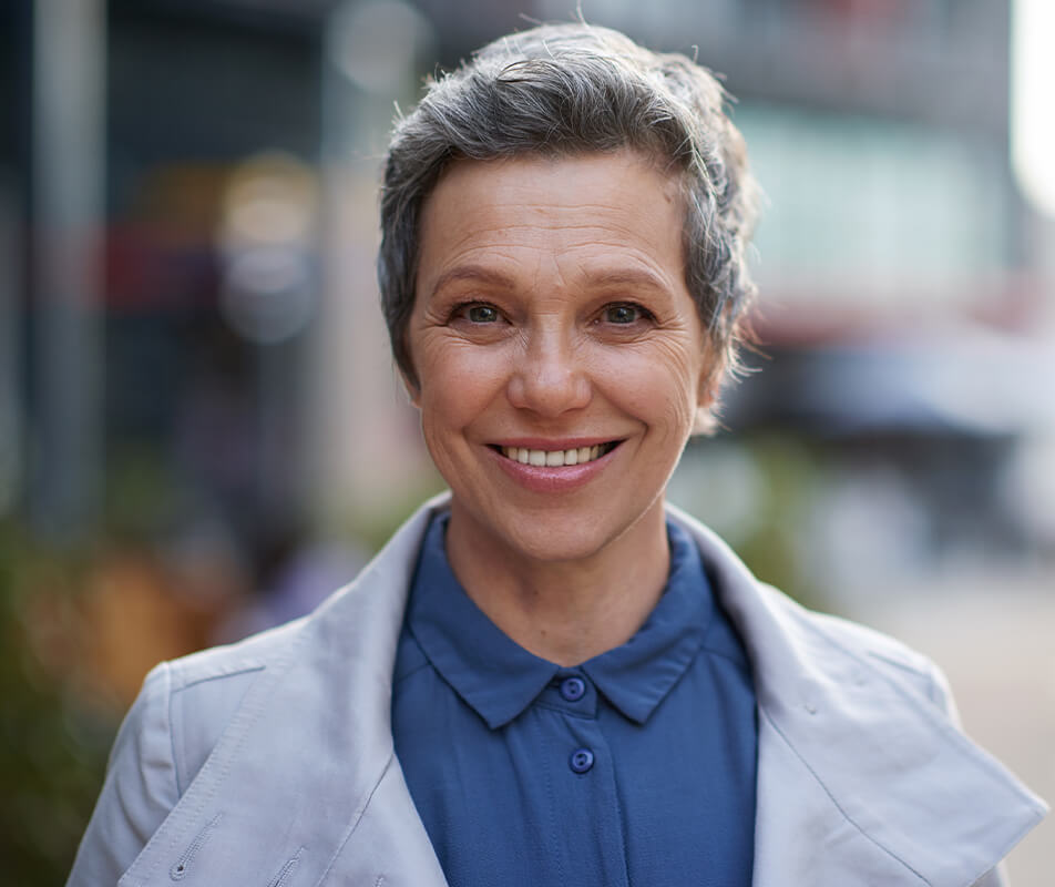 Older woman smiling